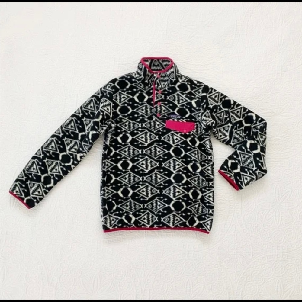 Patagonia Women's Lightweight Synchilla Snap T Pullover, Big Fish Ikat